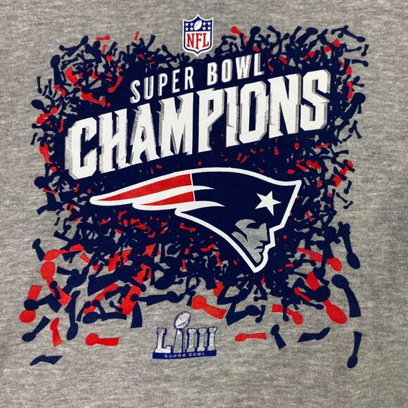 Women's New England Patriots Super Bowl LIII Champions Hoodie Sweatshirt Large - Picture 3 of 9